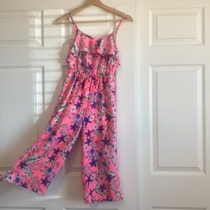 Girl’s floral jumpsuit